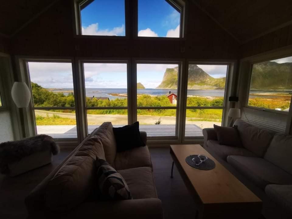 Cabin Panorama Lofoten With Jacuzzi Magic View Offersoya Exterior photo